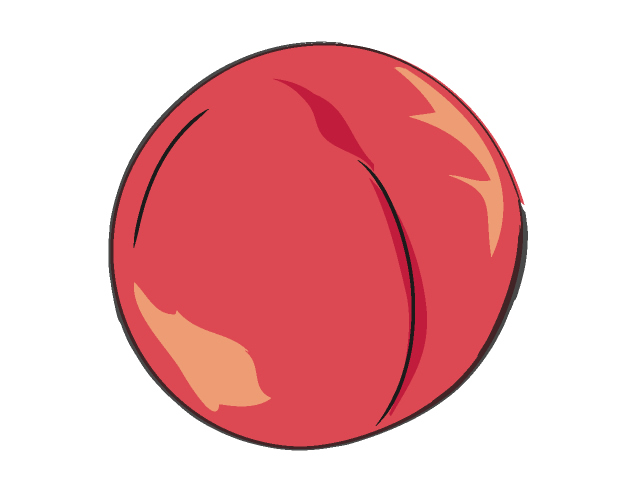 桃/もも - フード/食べ物/美味しい/おやつ/イラスト/写真/フリー素材/クリップアート