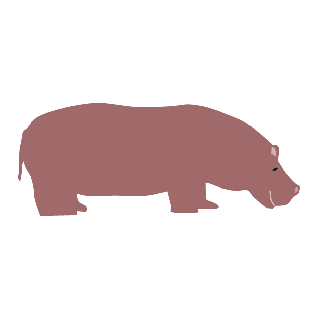 河馬｜カバ - 挿絵 / クリップアート / 無料 / 家電 / 乗り物 / 動物 / 家具 / イラスト / ダウンロード