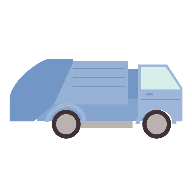 ゴミ収集車 - 挿絵 / クリップアート / 無料 / 家電 / 乗り物 / 動物 / 家具 / イラスト / ダウンロード