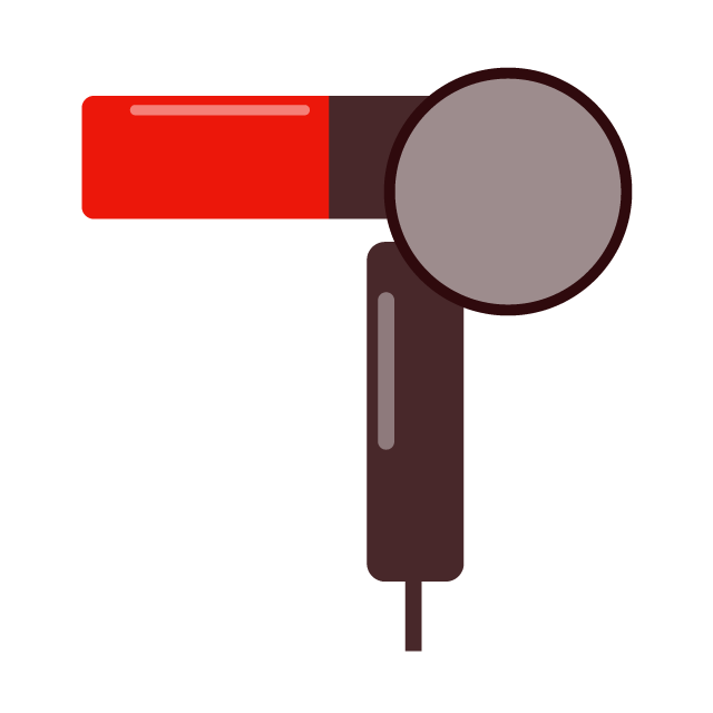 ドライヤー - 挿絵 / クリップアート / 無料 / 家電 / 乗り物 / 動物 / 家具 / イラスト / ダウンロード