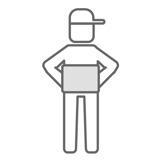 荷物を届けるイメージ - イラスト/フリー素材/アイコン/クリップアート/絵/シンプル