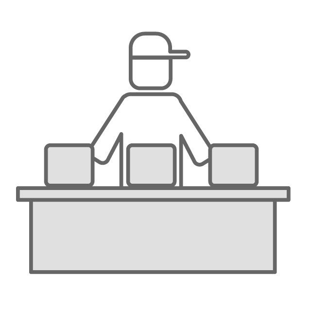 工場で作業するイメージ - イラスト/フリー素材/アイコン/クリップアート/絵/シンプル