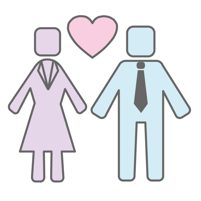 男性/女性 - イラスト/フリー素材/アイコン/クリップアート/絵/シンプル