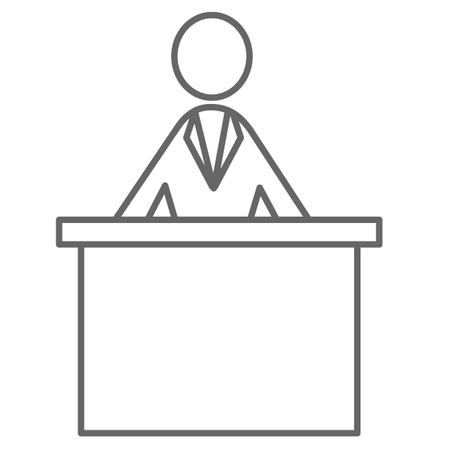 受付/会社 - イラスト/フリー素材/アイコン/クリップアート/絵/シンプル