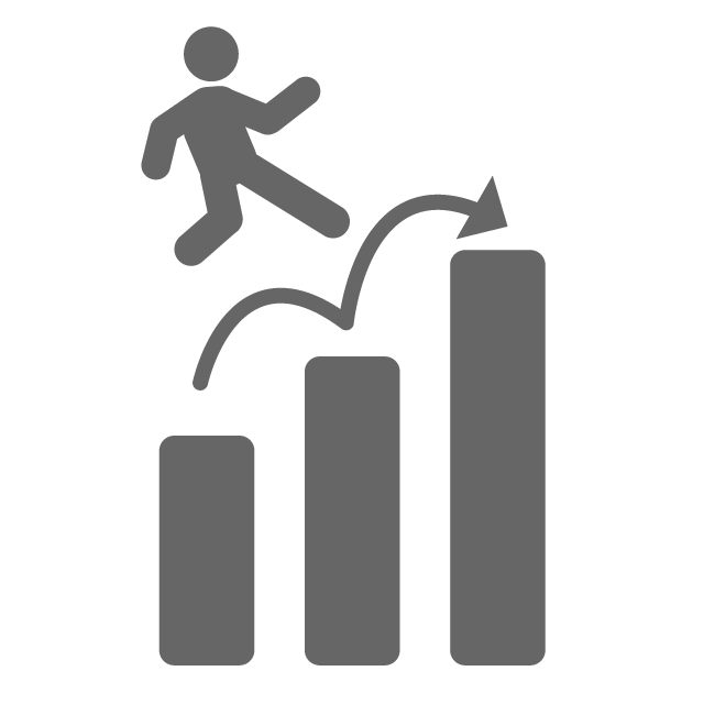 順調に出世するイメージ - イラスト/フリー素材/アイコン/クリップアート/絵/シンプル