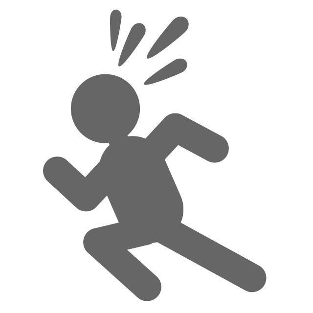 寝坊して急ぐ人のイメージ - イラスト/フリー素材/アイコン/クリップアート/絵/シンプル