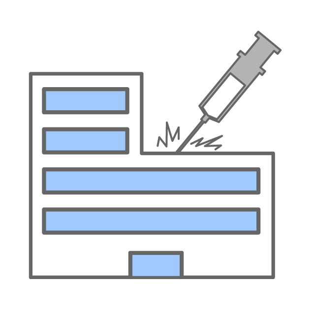 注射をうつ - イラスト/フリー素材/アイコン/クリップアート/絵/シンプル