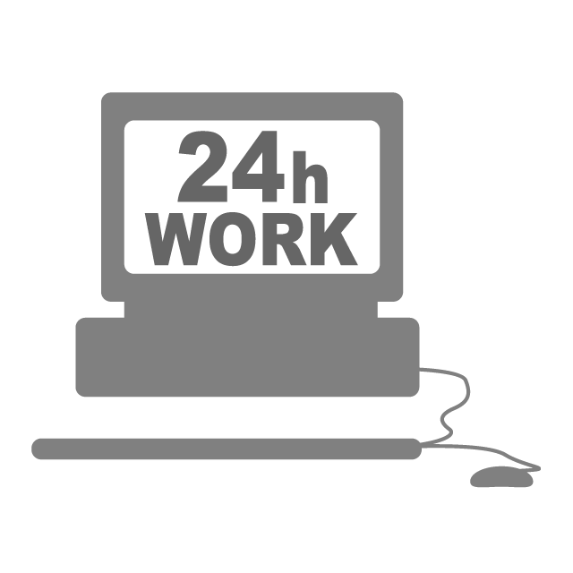 24時間営業 - イラスト/フリー素材/アイコン/クリップアート/絵/シンプル