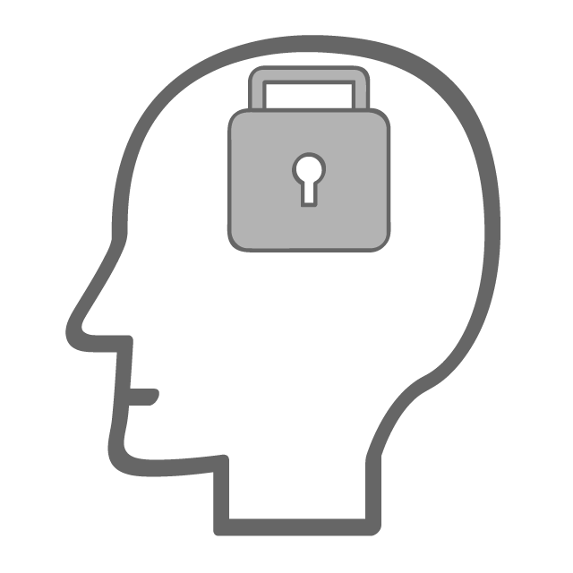 脳 / ロックする - イラスト/フリー素材/アイコン/クリップアート/絵/シンプル