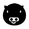 Pig ｜ Animal ｜ Icon ｜ Illustration ｜ Free material ｜ Transparent background