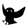 Owl ｜ Bird-Icon ｜ Illustration ｜ Free material ｜ Transparent background