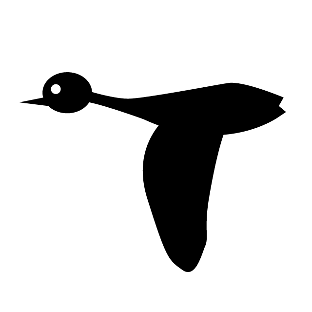 白鳥｜鳥 - クリップアート / イラスト / 無料 / アイコン / シンボル / シルエット/マーク / 背景透明