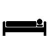 Bedridden ｜ Nursing Bed --Icon ｜ Illustration ｜ Free Material ｜ Transparent Background