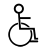 Wheelchair ｜ Mark-Icon ｜ Illustration ｜ Free material ｜ Transparent background