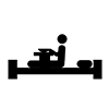 Bed ｜ Meal ―― Icon ｜ Illustration ｜ Free material ｜ Transparent background