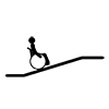 Wheelchair ｜ Slope ｜ Icon ｜ Illustration ｜ Free material ｜ Transparent background