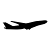 Passenger plane ｜ Jet plane ――Icon ｜ Illustration ｜ Free material ｜ Transparent background