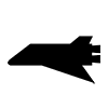 Spacecraft ｜ Space Shuttle --Icon ｜ Illustration ｜ Free Material ｜ Transparent Background