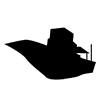 Small boat --Icon ｜ Illustration ｜ Free material ｜ Transparent background