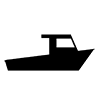Small boat ｜ Cruiser ｜ Icon ｜ Illustration ｜ Free material ｜ Transparent background