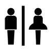 Toilet ｜ Mark-Icon ｜ Illustration ｜ Free material ｜ Transparent background