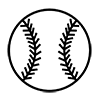 Baseball ball --Icon ｜ Illustration ｜ Free material ｜ Transparent background