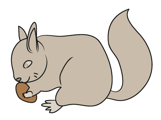 栗鼠｜リス - 動物 / クリップアート / 無料 / アニマル / イラスト / アイコン / かわいい / 絵