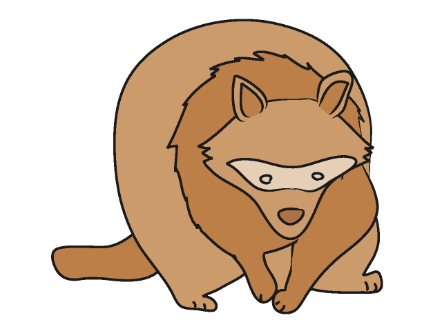 タヌキ｜狸 - 動物 / クリップアート / 無料 / アニマル / イラスト / アイコン / かわいい / 絵