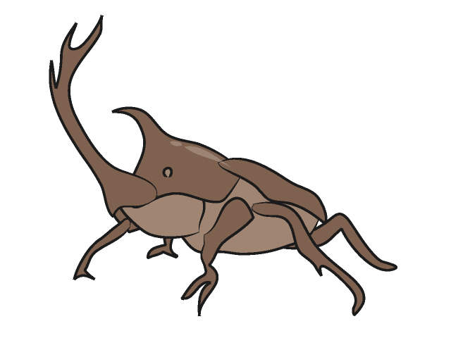 カブトムシ｜昆虫 - 動物 / クリップアート / 無料 / アニマル / イラスト / アイコン / かわいい / 絵