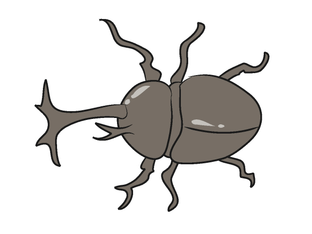 カブトムシ｜昆虫 - 動物 / クリップアート / 無料 / アニマル / イラスト / アイコン / かわいい / 絵