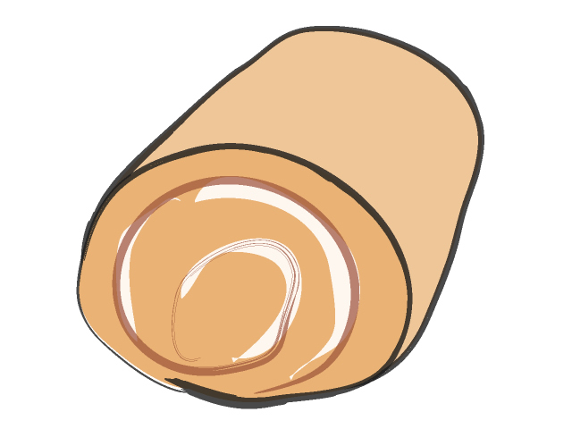 ロールケーキ - フード/食べ物/美味しい/おやつ/イラスト/写真/フリー素材/クリップアート