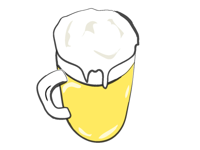 生ビール/なまちゅう - フード/食べ物/美味しい/おやつ/イラスト/写真/フリー素材/クリップアート