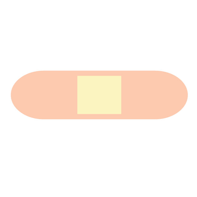 絆創膏｜バンドエイド - 挿絵 / クリップアート / 無料 / 家電 / 乗り物 / 動物 / 家具 / イラスト / ダウンロード