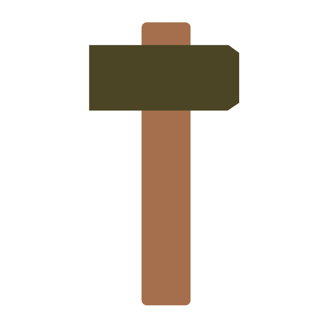 かなづち｜金槌 - 挿絵 / クリップアート / 無料 / 家電 / 乗り物 / 動物 / 家具 / イラスト / ダウンロード