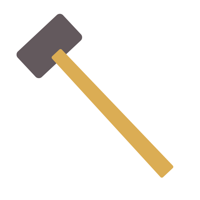 かなづち｜金槌 - 挿絵 / クリップアート / 無料 / 家電 / 乗り物 / 動物 / 家具 / イラスト / ダウンロード