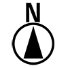 North ｜ N ｜ Map mark --Icon ｜ Illustration ｜ Free material ｜ Transparent background