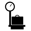 Weight ｜ Weight ｜ Suitcase --Icon ｜ Illustration ｜ Free material ｜ Transparent background
