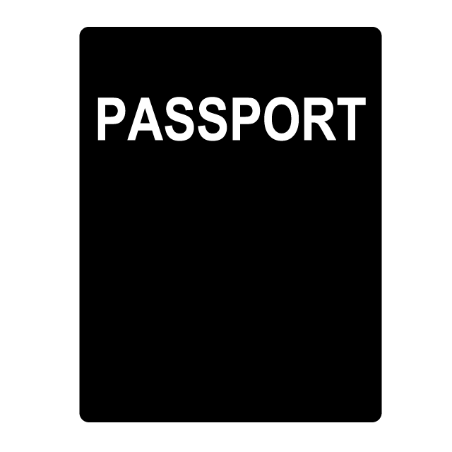 パスポート - クリップアート / イラスト / 無料 / アイコン / シンボル / シルエット/マーク / 背景透明