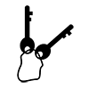 Key-Icon ｜ Illustration ｜ Free material ｜ Transparent background