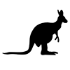 Kangaroo --Icon ｜ Illustration ｜ Free material ｜ Transparent background