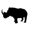 Rhino ｜ Mammals ――Icons ｜ Illustrations ｜ Free materials ｜ Transparent background