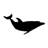 Dolphin ｜ Sea pig ―― Icon ｜ Illustration ｜ Free material ｜ Transparent background