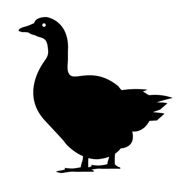 家鴨｜あひる - クリップアート / イラスト / 無料 / アイコン / シンボル / シルエット/マーク / 背景透明
