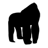 Gorilla ｜ Mammals ――Icons ｜ Illustrations ｜ Free materials ｜ Transparent background