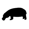 Hippopotamus ｜ Kawama --Icon ｜ Illustration ｜ Free material ｜ Transparent background