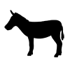 Donkey-Icon ｜ Illustration ｜ Free Material ｜ Transparent Background