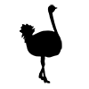 Ostrich ｜ Ostrich ――Icon ｜ Illustration ｜ Free material ｜ Transparent background