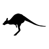 Kangaroo ｜ Jump-Icon ｜ Illustration ｜ Free Material ｜ Transparent Background