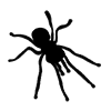 Spider ｜ Spider ――Icon ｜ Illustration ｜ Free material ｜ Transparent background