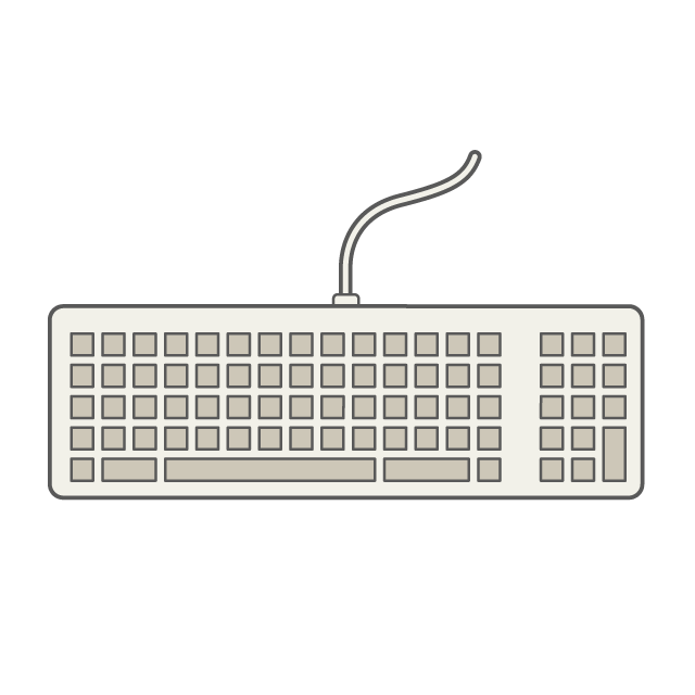 キーボード｜Keyboard - 挿絵 / クリップアート / 無料 / 家電 / 乗り物 / 動物 / 家具 / イラスト / ダウンロード